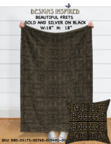 BEAUTIFUL FRETS GOLD AND SILVER ON BLACK