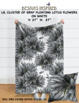 LG CLUSTER OF GRAY LOTUS FLOWERS ON WHITE copy