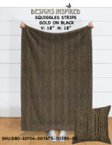 SQUIGGLES - gold on BLACK