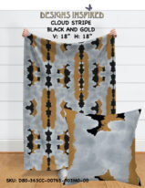 cloud stripe black and gold